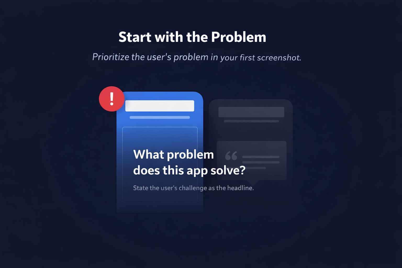 A minimal diagram of the first screenshot emphasizing the user problem with large headline space.